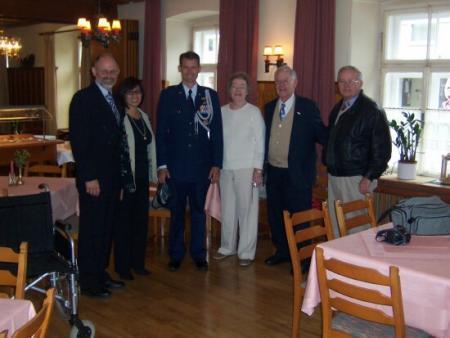 Tom and Gail Spencer, Lt. Col. Rich McCleary, Rainey and Bill Brainard and Lynn Keener